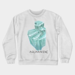 Aquamarine Crystal March Birthstone Crewneck Sweatshirt